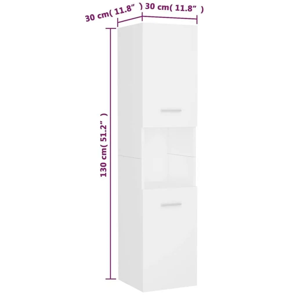 Bathroom Furniture Set White Engineered Wood 3071162