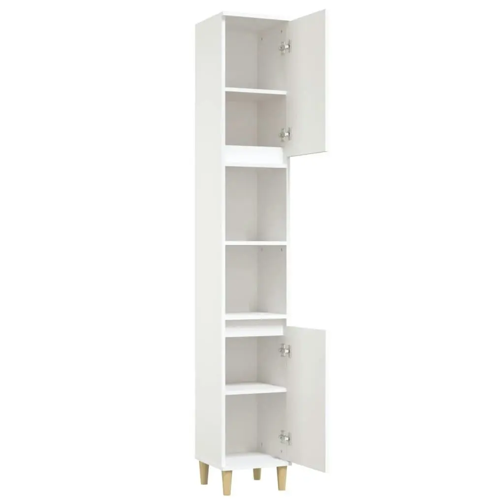 Bathroom Cabinet White 30x30x190 cm Engineered Wood 819788