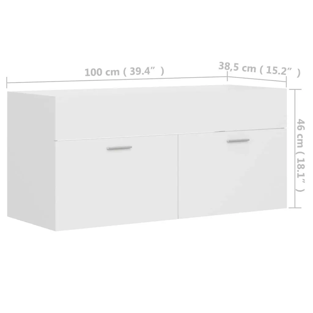 Bathroom Furniture Set White Engineered Wood 3071072