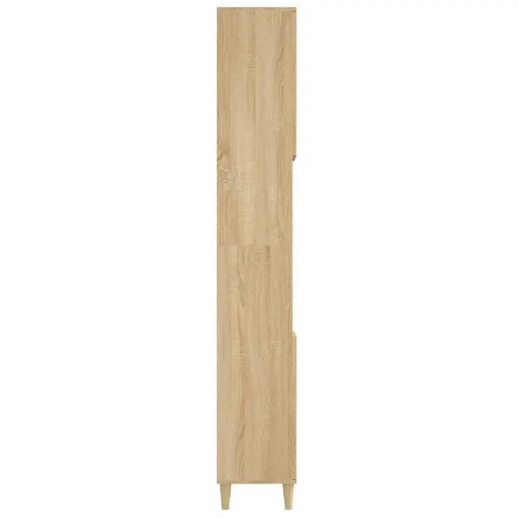 Bathroom Cabinet Sonoma Oak 30x30x190 cm Engineered Wood 819791