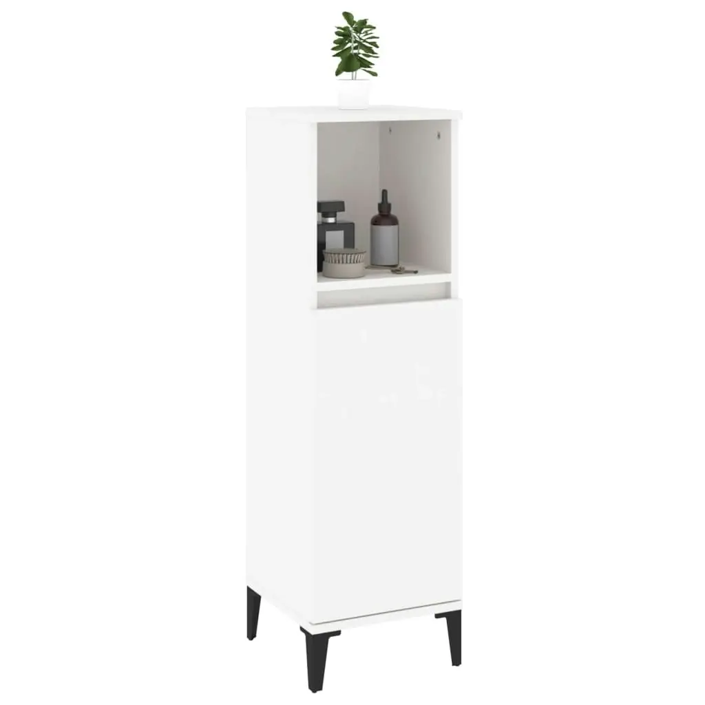 Bathroom Cabinet White 30x30x100 cm Engineered Wood 819812