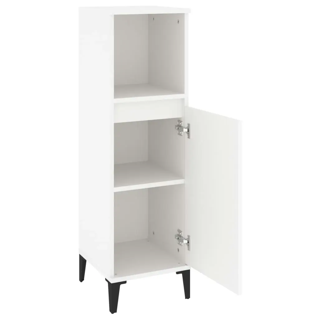 Bathroom Cabinet White 30x30x100 cm Engineered Wood 819812