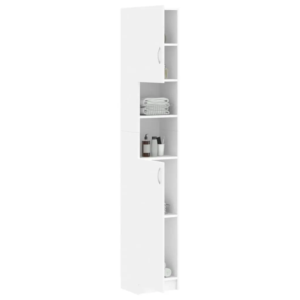 Bathroom Cabinet White 32x25.5x190 cm Engineered Wood 802876