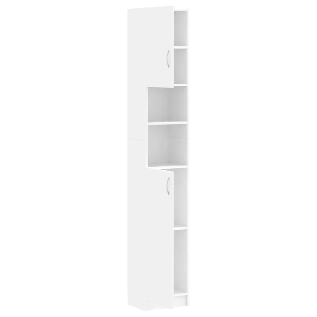 Bathroom Cabinet White 32x25.5x190 cm Engineered Wood 802876