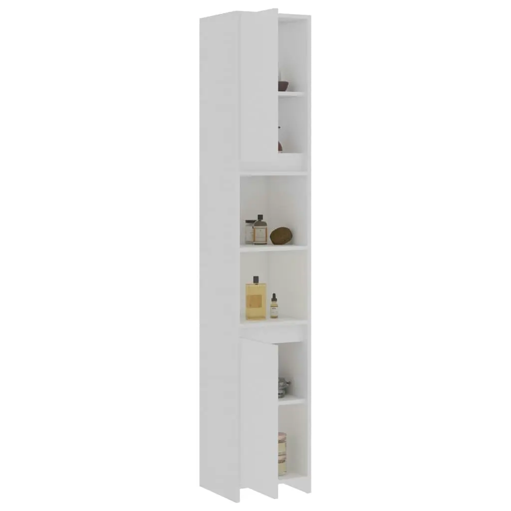 Bathroom Cabinet White 30x30x183.5 cm Engineered Wood 802669