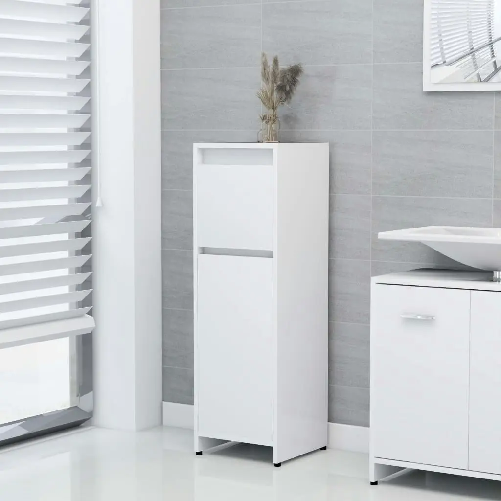 Bathroom Cabinet White 30x30x95 cm Engineered Wood 802660