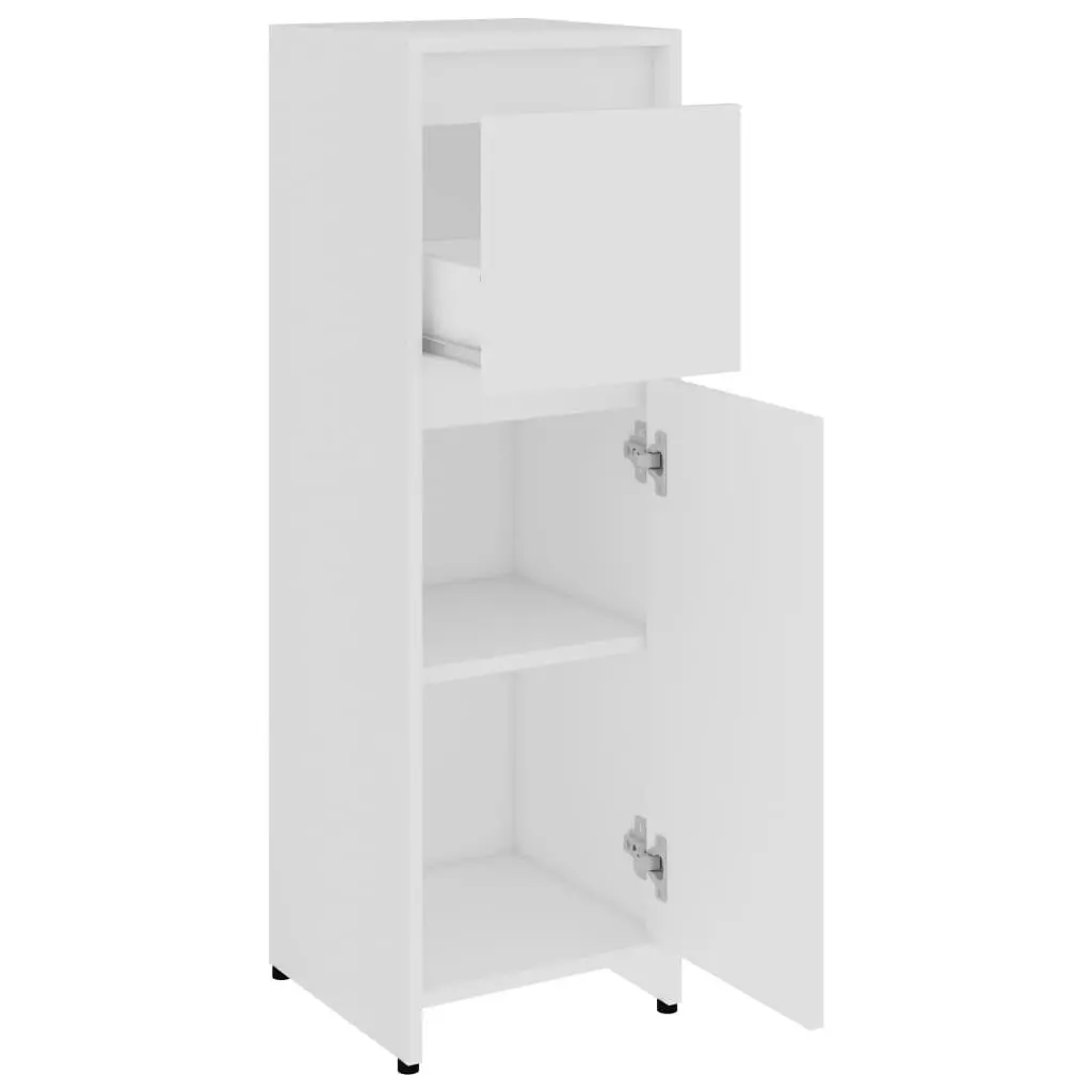 Bathroom Cabinet White 30x30x95 cm Engineered Wood 802660