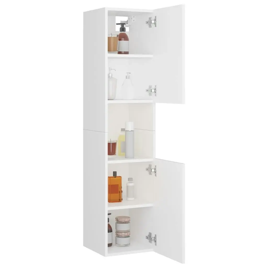 Bathroom Cabinet White 30x30x130 cm Engineered Wood 804997