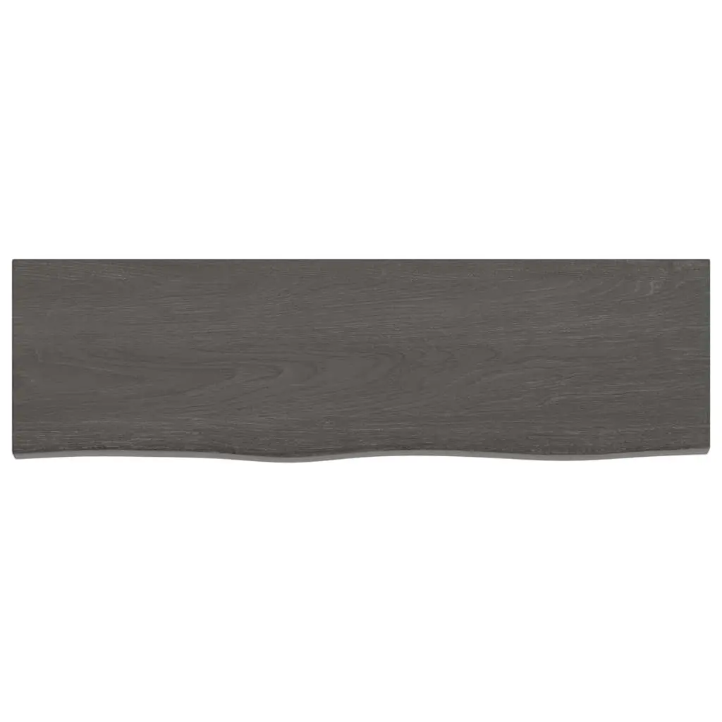 Bathroom Countertop Dark Brown 100x30x2 cm Treated Solid Wood 3156221