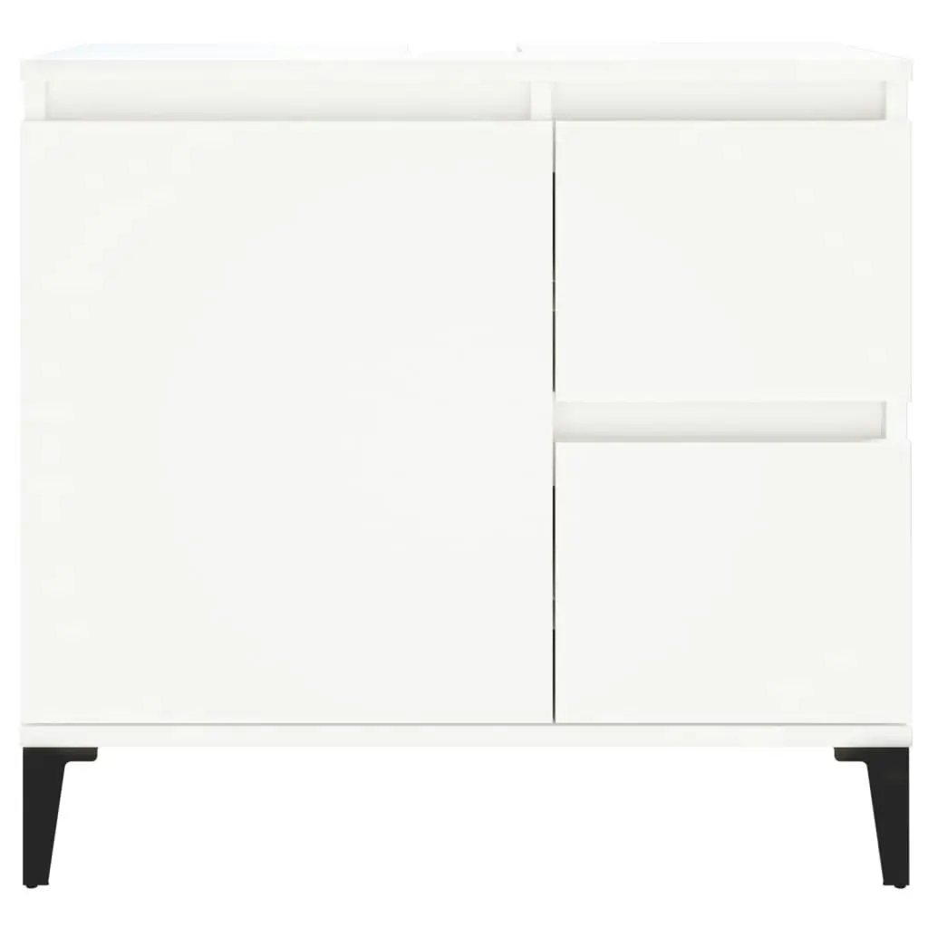 Bathroom Cabinet White 65x33x60 cm Engineered Wood 819828