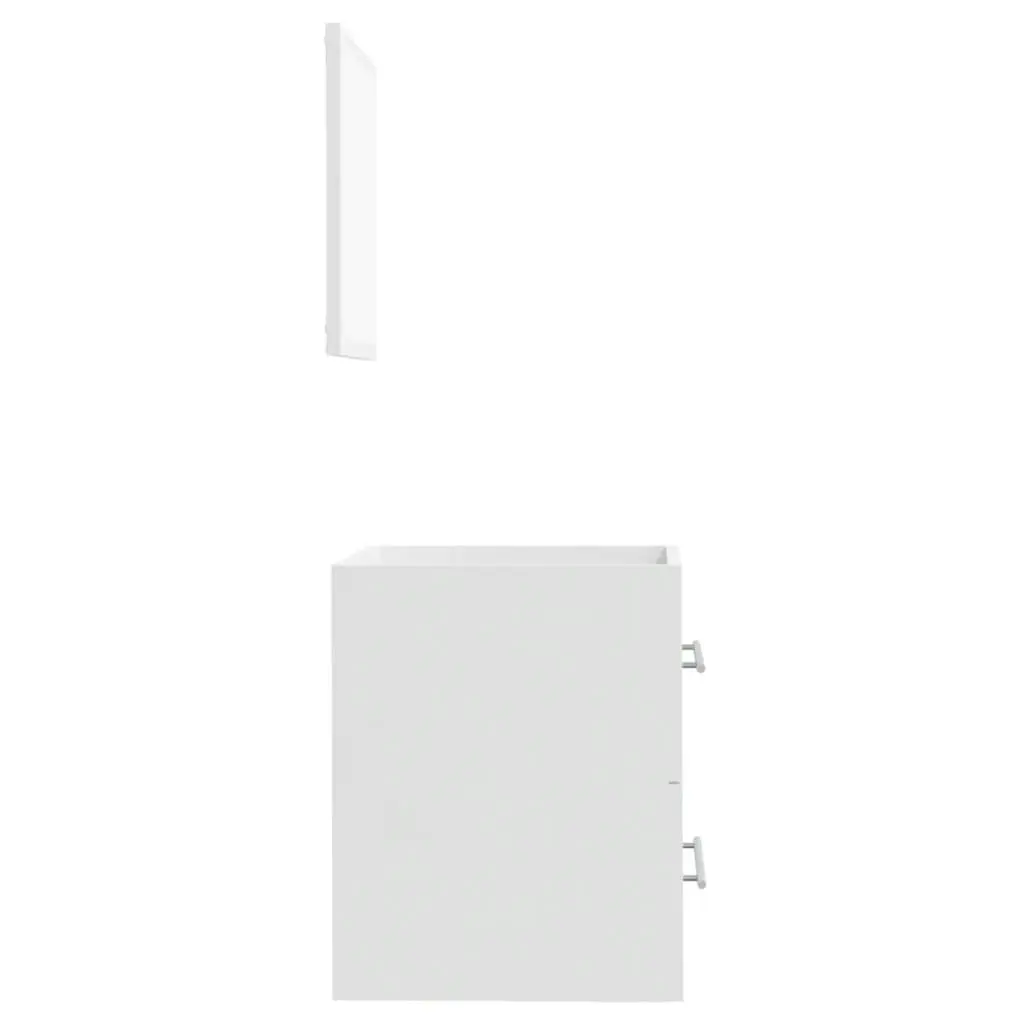 Bathroom Cabinet with Mirror High Gloss White 41x38.5x48 cm 804824