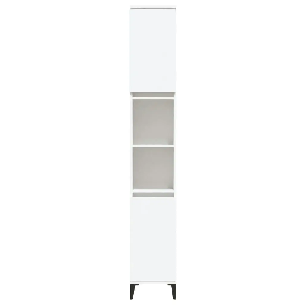 Bathroom Cabinet White 30x30x190 cm Engineered Wood 819796