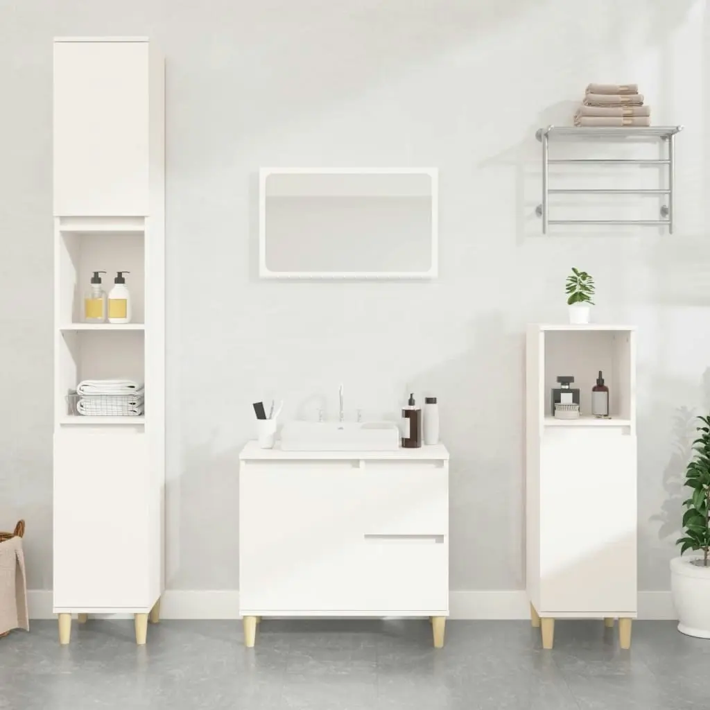 Bathroom Cabinet White 65x33x60 cm Engineered Wood 819820