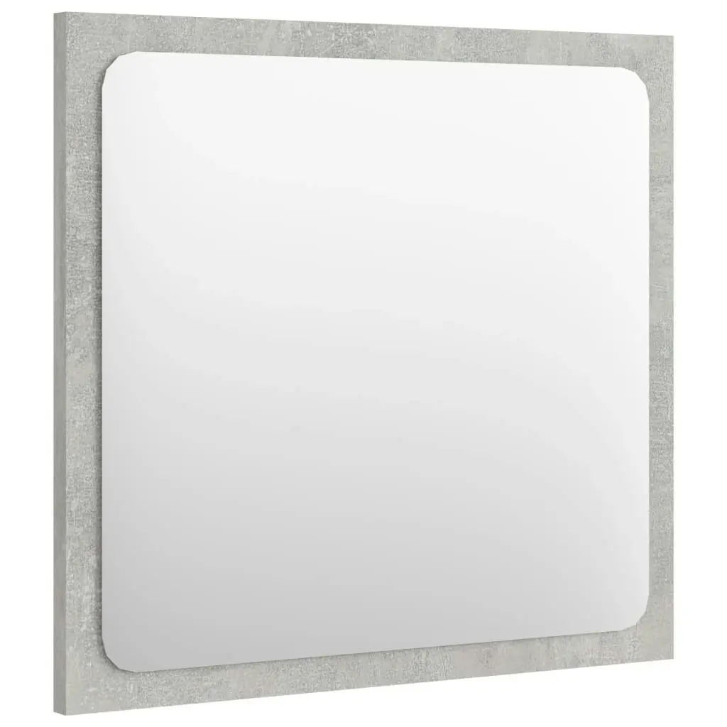 Bathroom Mirror Concrete Grey 40x1.5x37 cm Engineered Wood 804602