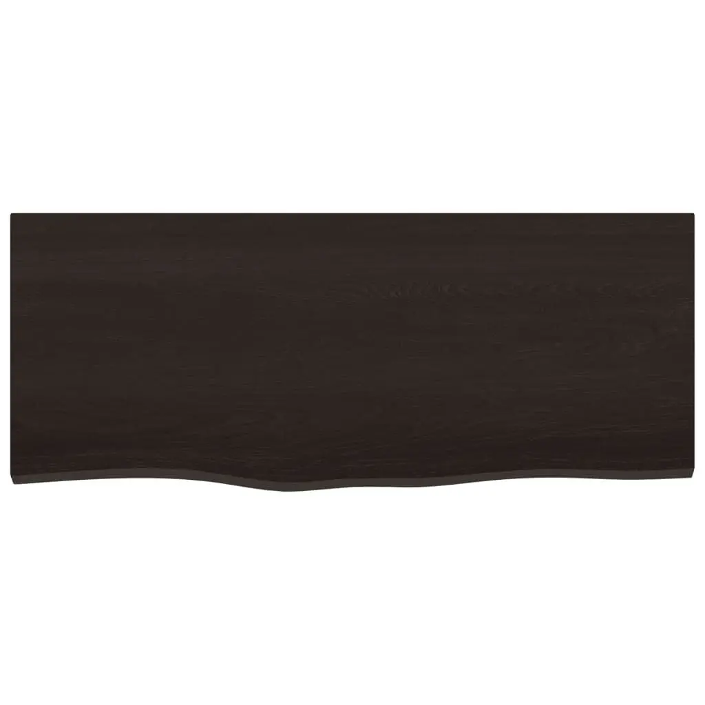 Bathroom Countertop Dark Brown 100x40x2 cm Treated Solid Wood 3156224