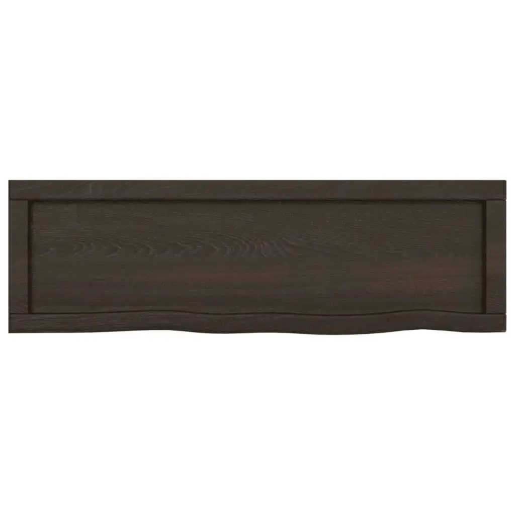 Bathroom Countertop Dark Brown 100x30x6 cm Treated Solid Wood 3156223