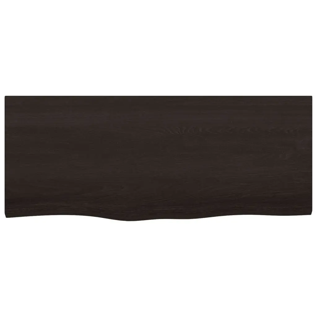 Bathroom Countertop Dark Brown 100x40x6 cm Treated Solid Wood 3156226