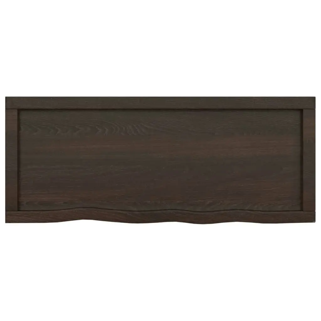 Bathroom Countertop Dark Brown 100x40x6 cm Treated Solid Wood 3156226