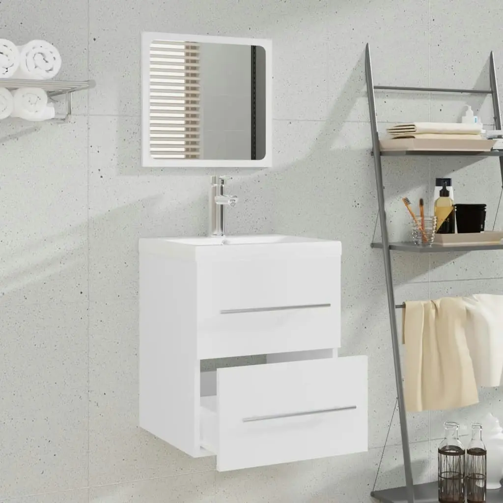 Bathroom Cabinet with Mirror White 41x38.5x48 cm 804818