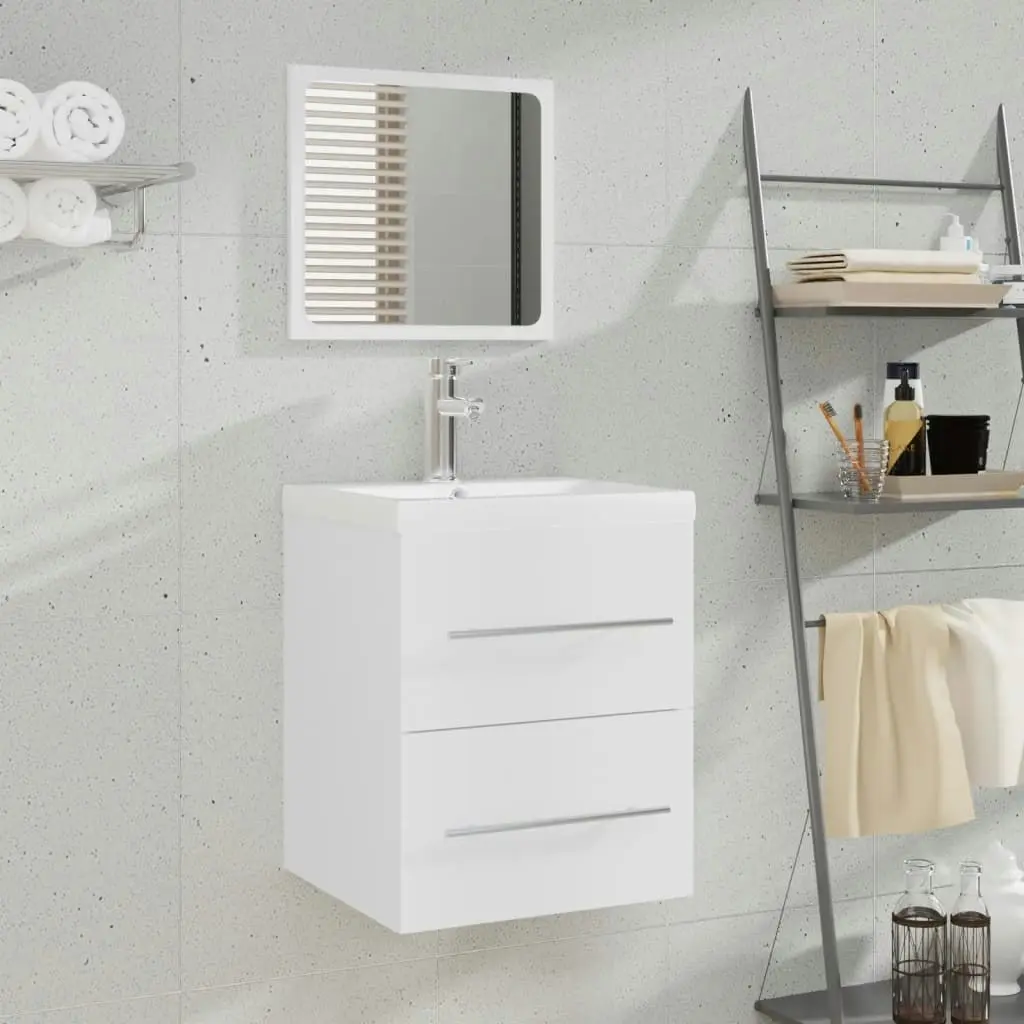 Bathroom Cabinet with Mirror White 41x38.5x48 cm 804818