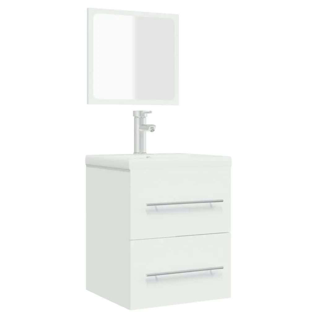 Bathroom Cabinet with Mirror White 41x38.5x48 cm 804818