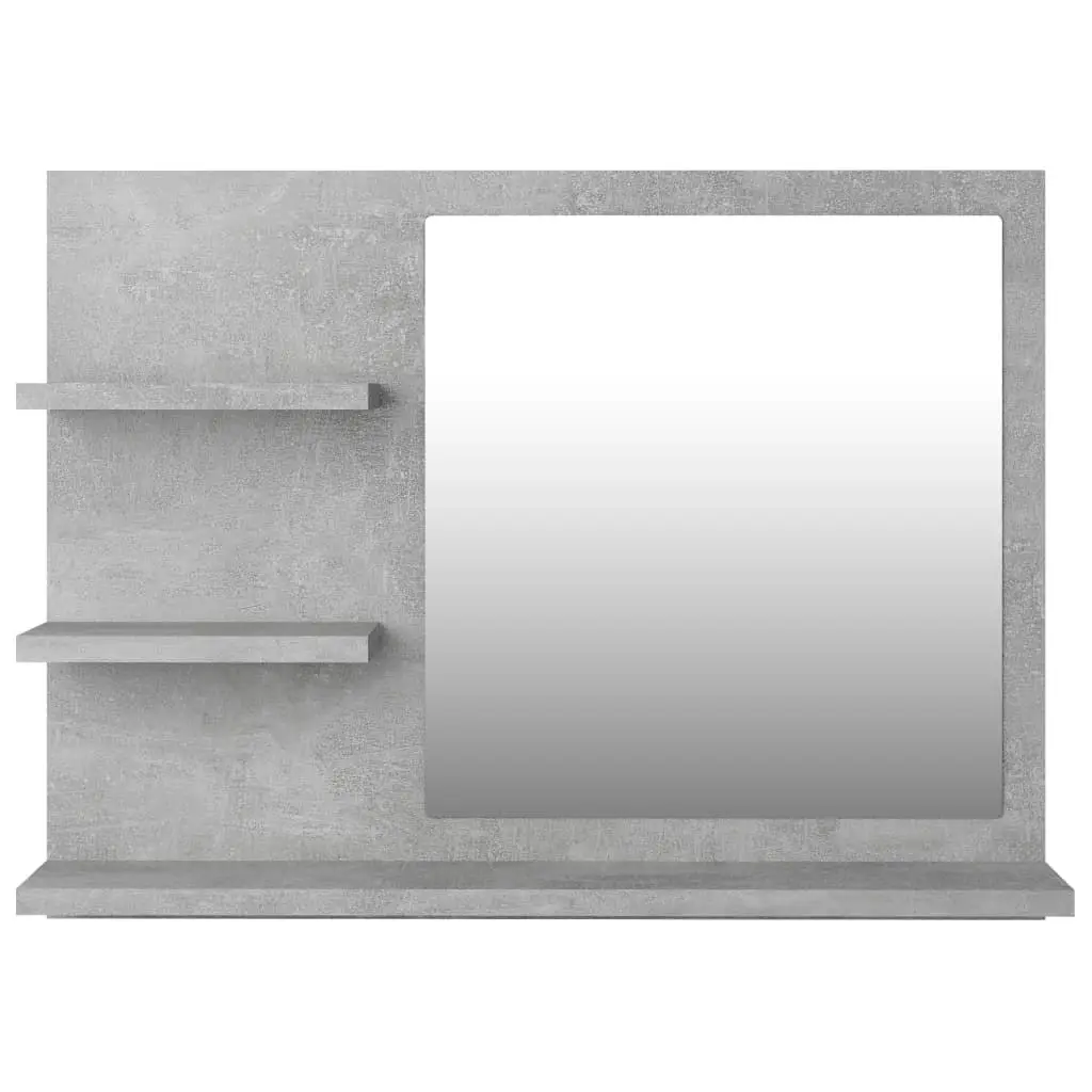 Bathroom Mirror Concrete Grey 60x10.5x45 cm Engineered Wood 805010