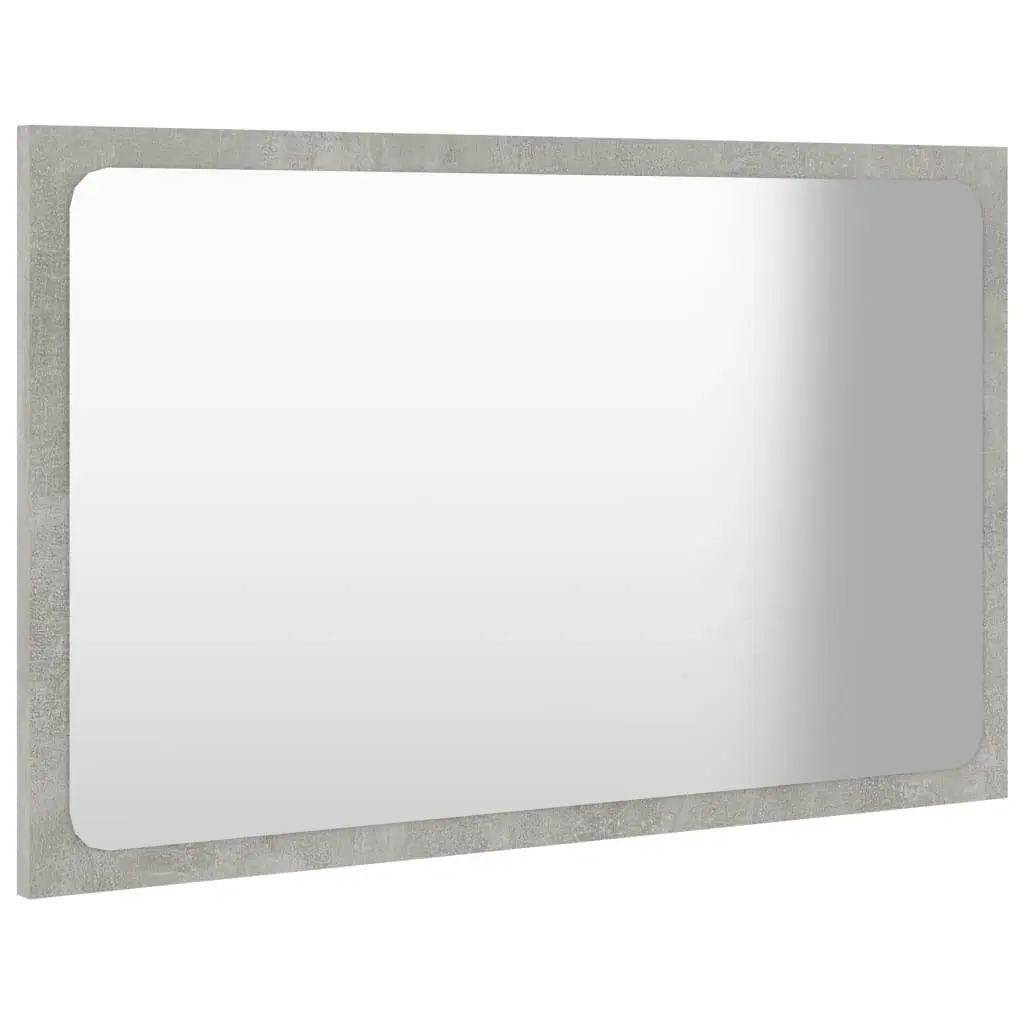 Bathroom Mirror Concrete Grey 60x1.5x37 cm Engineered Wood 804610