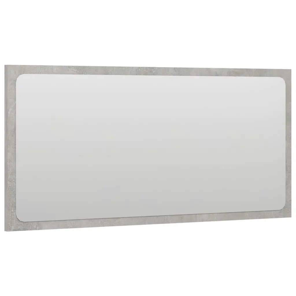 Bathroom Mirror Concrete Grey 80x1.5x37 cm Engineered Wood 804618