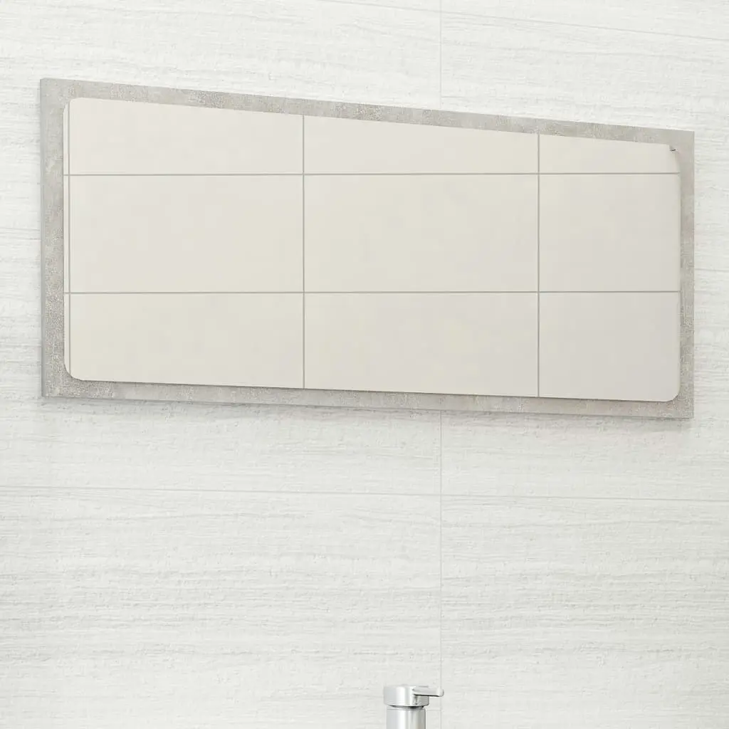 Bathroom Mirror Concrete Grey 80x1.5x37 cm Engineered Wood 804618