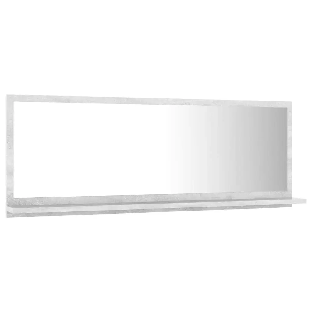 Bathroom Mirror Concrete Grey 100x10.5x37 cm Engineered Wood 804593