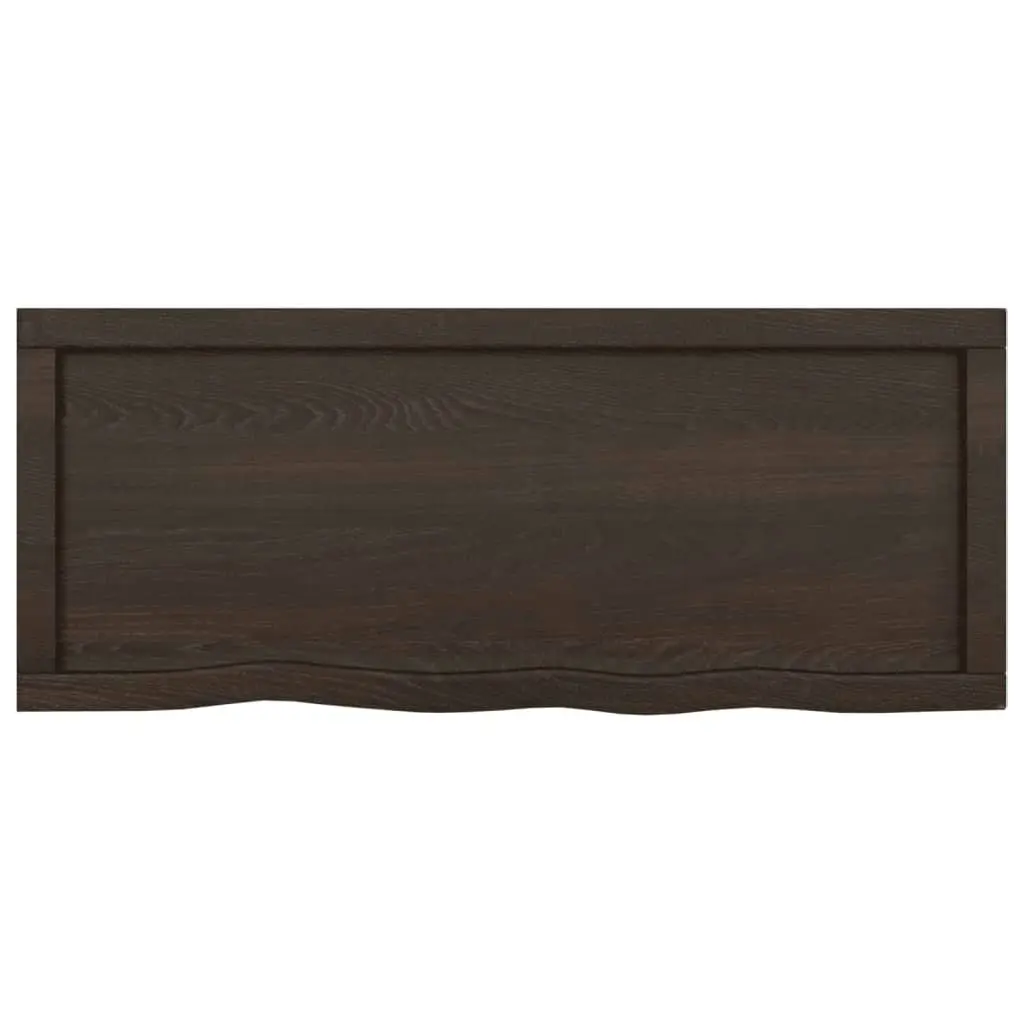 Bathroom Countertop Dark Brown 100x40x4 cm Treated Solid Wood 3156225