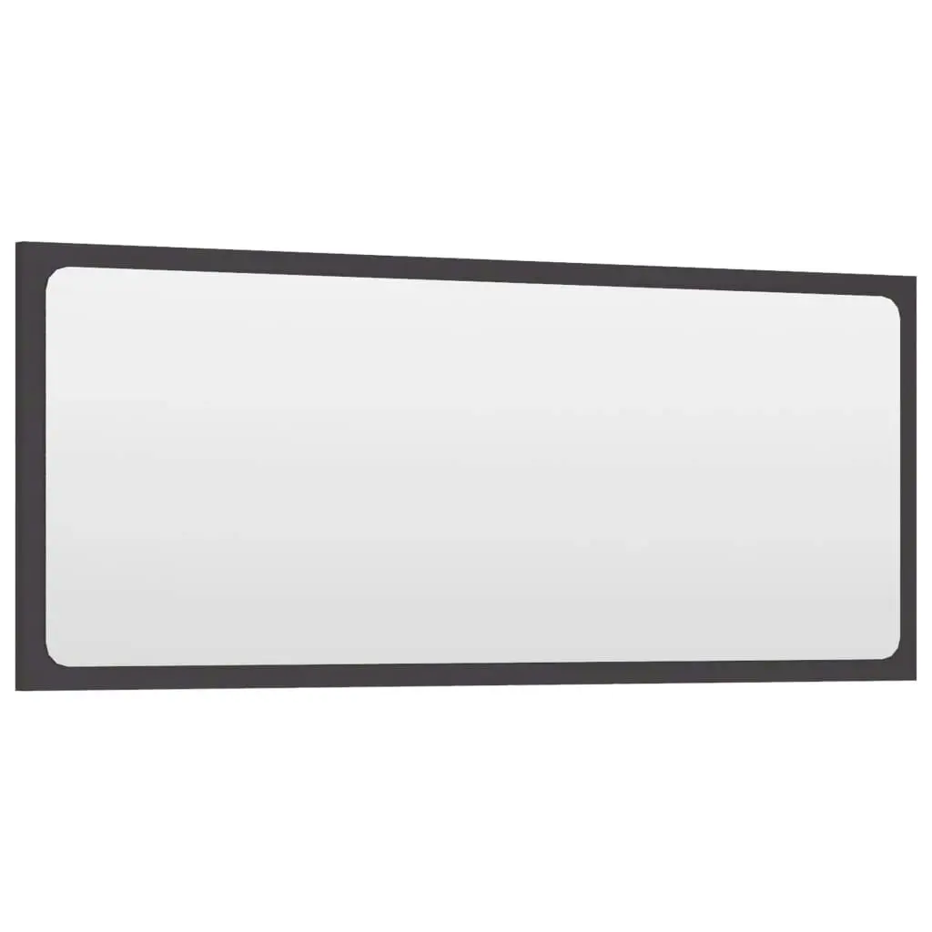 Bathroom Mirror Grey 90x1.5x37 cm Engineered Wood 804624