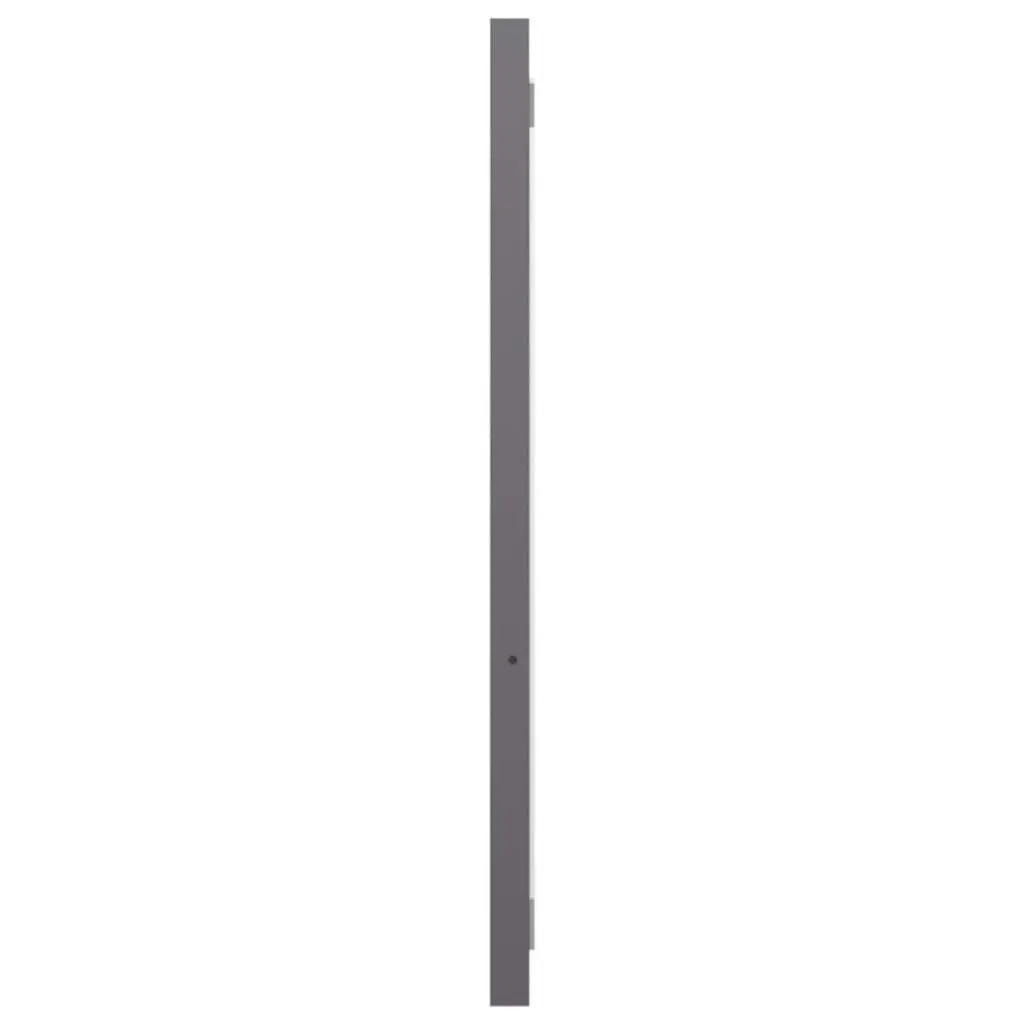 Bathroom Mirror High Gloss Grey 90x1.5x37 cm Engineered Wood 804629