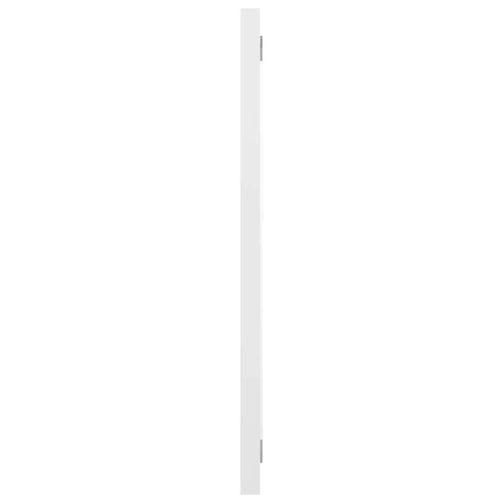 Bathroom Mirror High Gloss White 60x1.5x37 cm Engineered Wood 804611