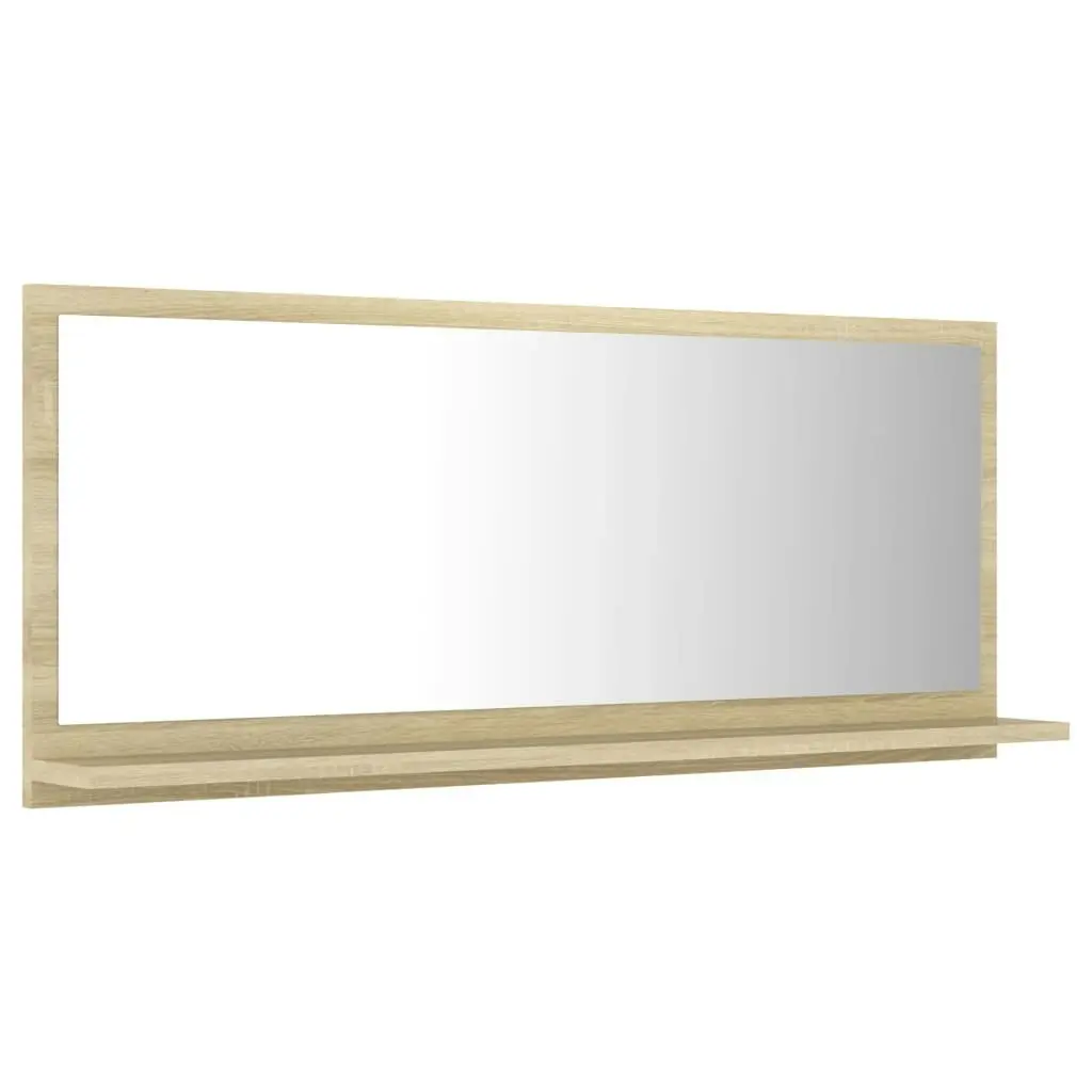 Bathroom Mirror Sonoma Oak 90x10.5x37 cm Engineered Wood 804583