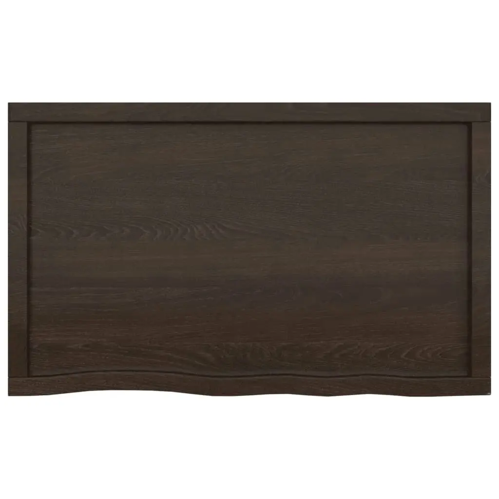 Bathroom Countertop Dark Brown 100x60x4 cm Treated Solid Wood 3156231