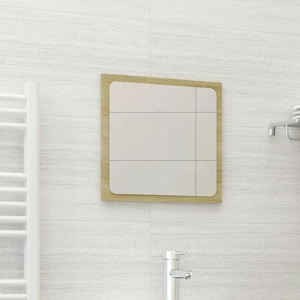 Bathroom Mirror Sonoma Oak 40x1.5x37 cm Engineered Wood 804601