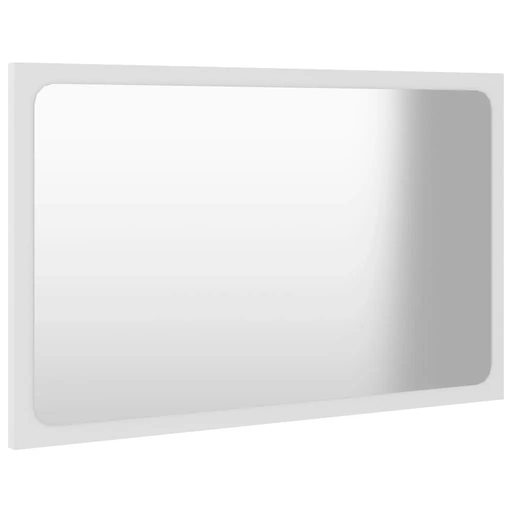 Bathroom Mirror White 60x1.5x37 cm Engineered Wood 804606