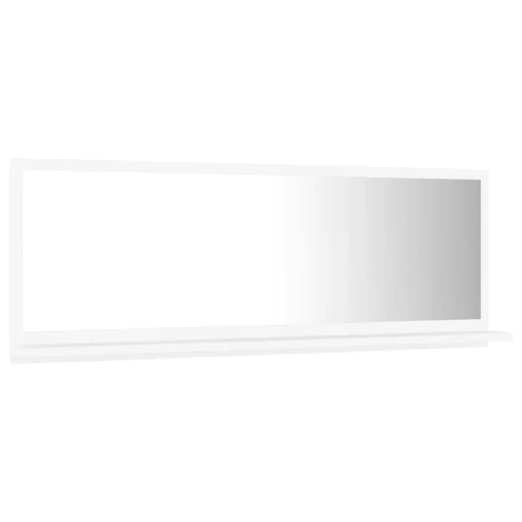 Bathroom Mirror White 100x10.5x37 cm Engineered Wood 804589