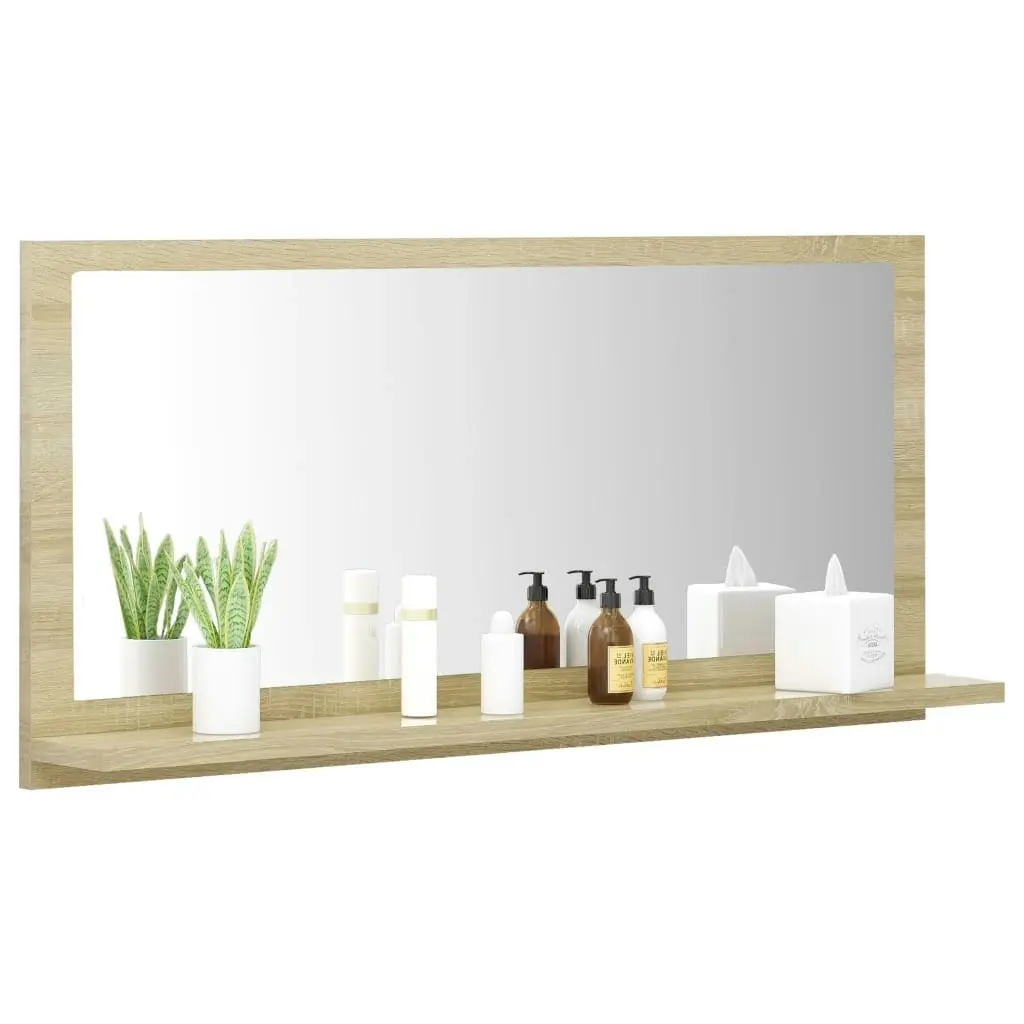 Bathroom Mirror Sonoma Oak 80x10.5x37 cm Engineered Wood 804574