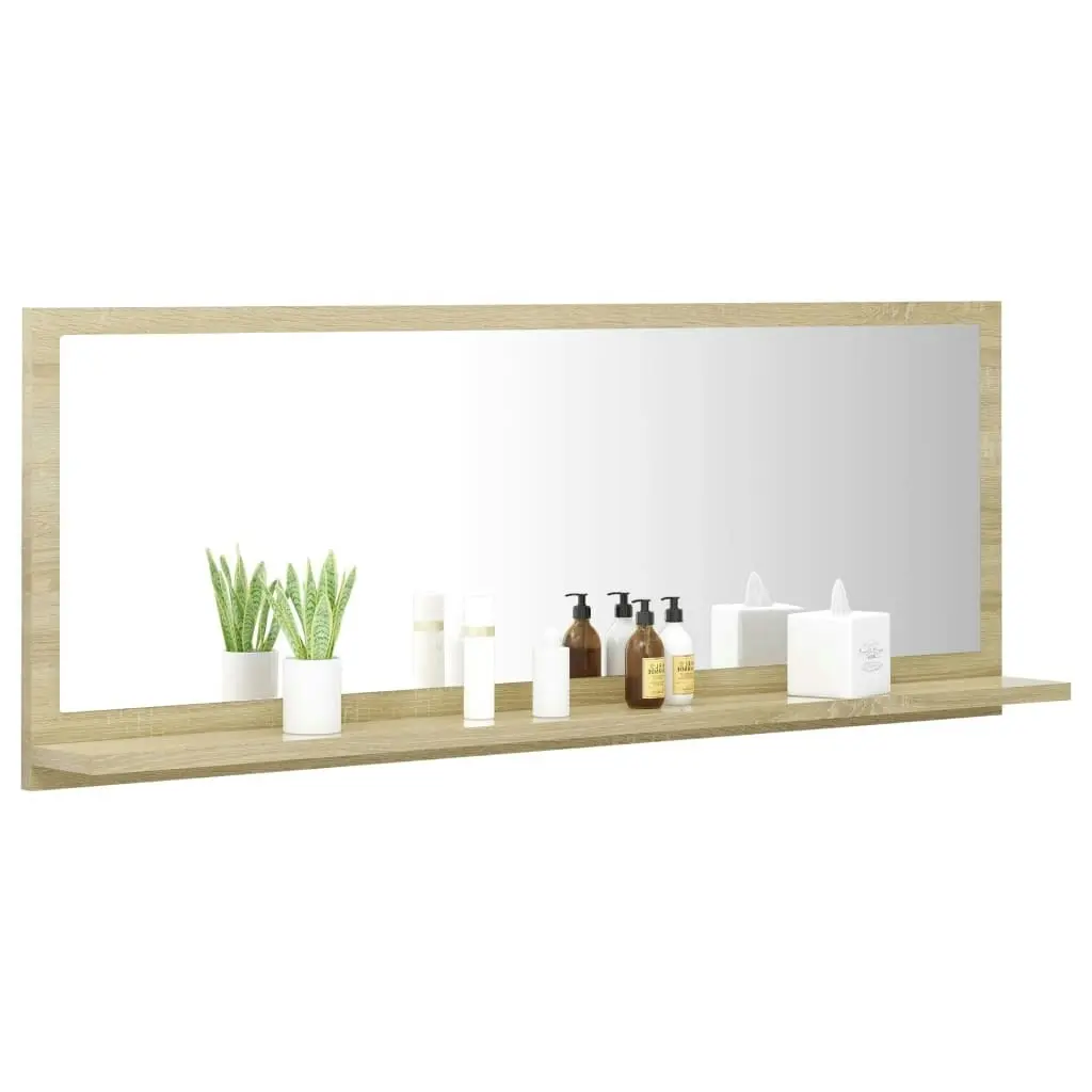 Bathroom Mirror Sonoma Oak 100x10.5x37 cm Engineered Wood 804592