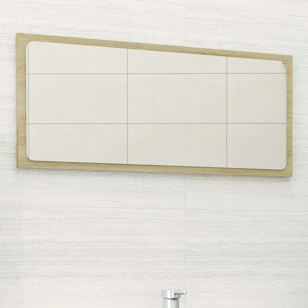 Bathroom Mirror Sonoma Oak 80x1.5x37 cm Engineered Wood 804617