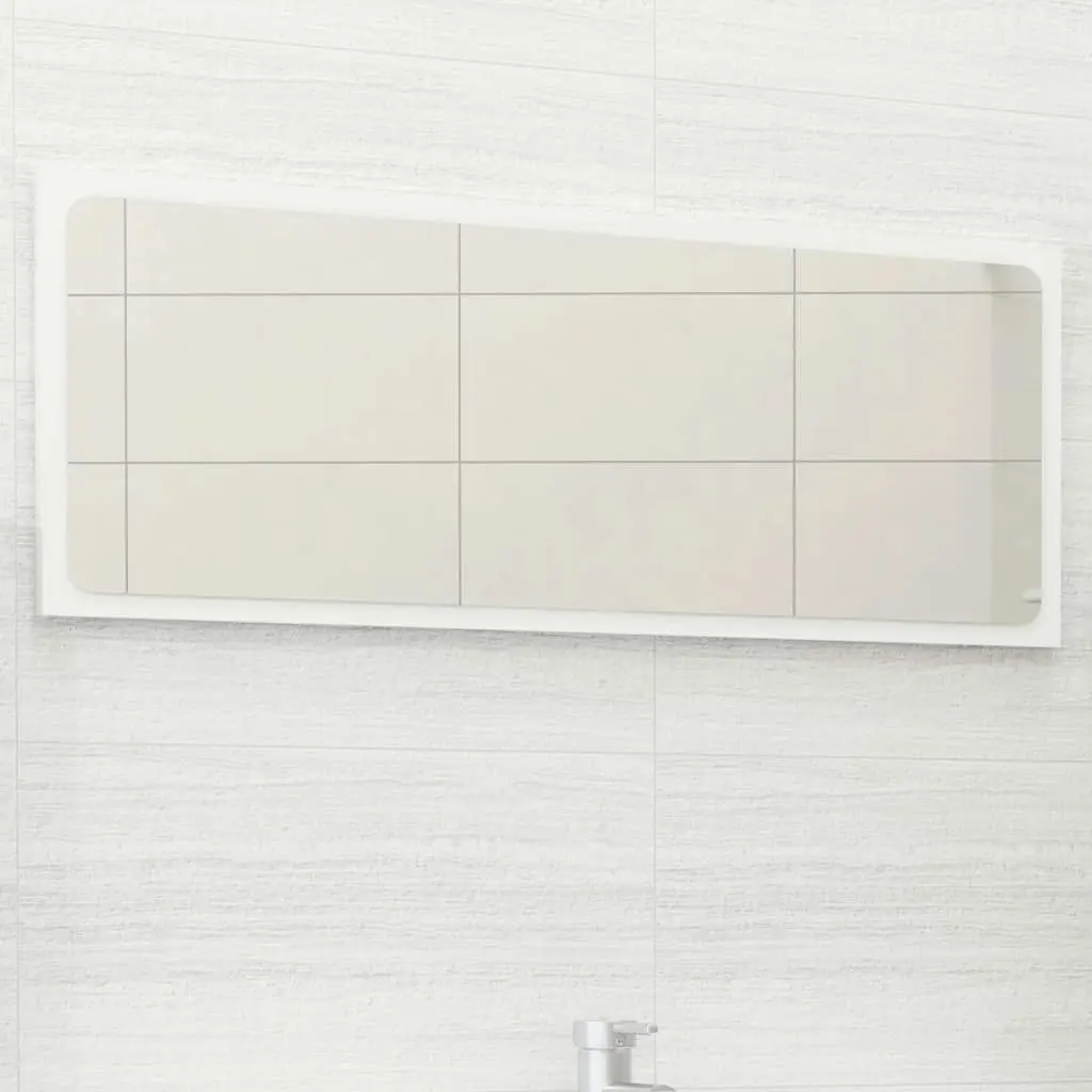 Bathroom Mirror White 90x1.5x37 cm Engineered Wood 804622