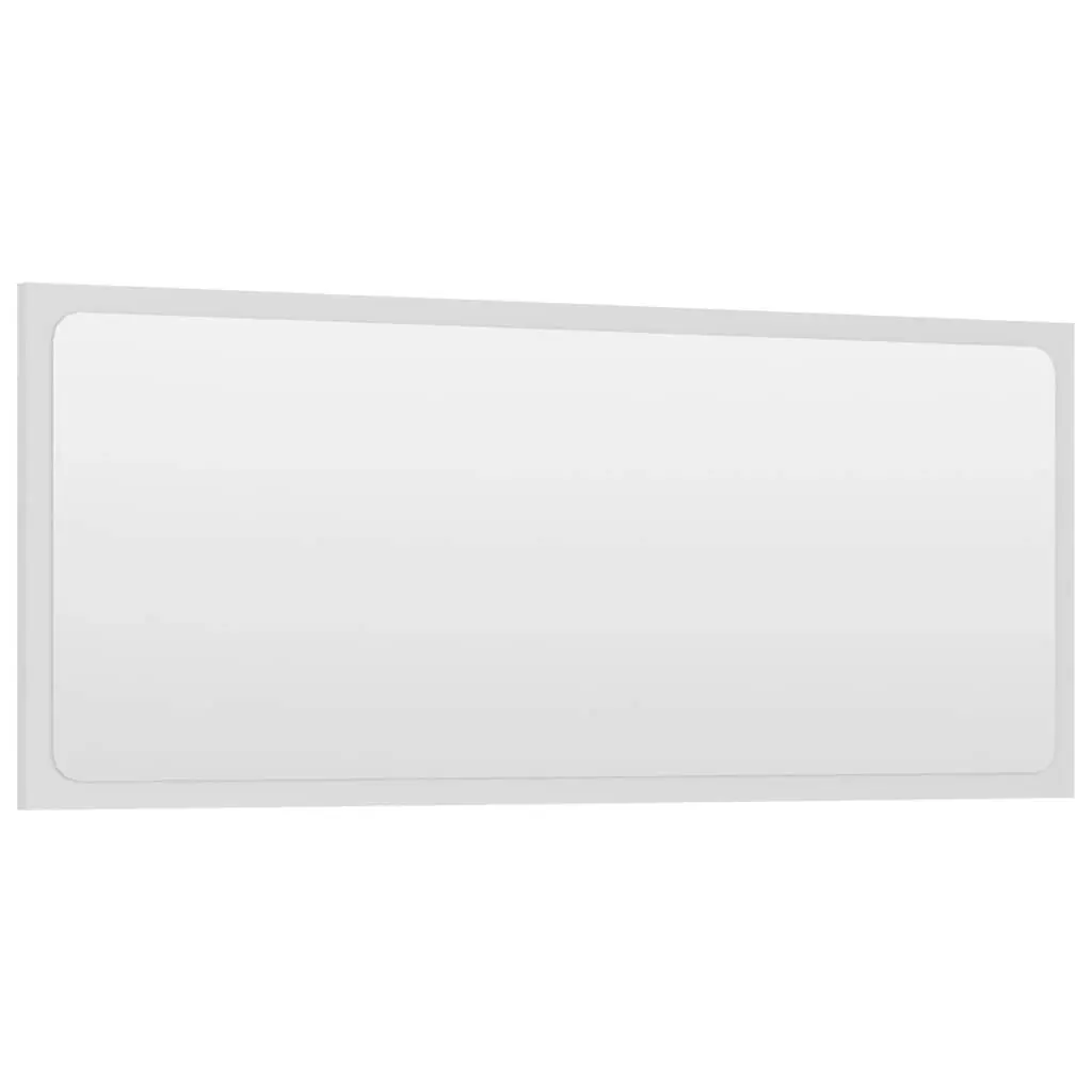 Bathroom Mirror White 90x1.5x37 cm Engineered Wood 804622