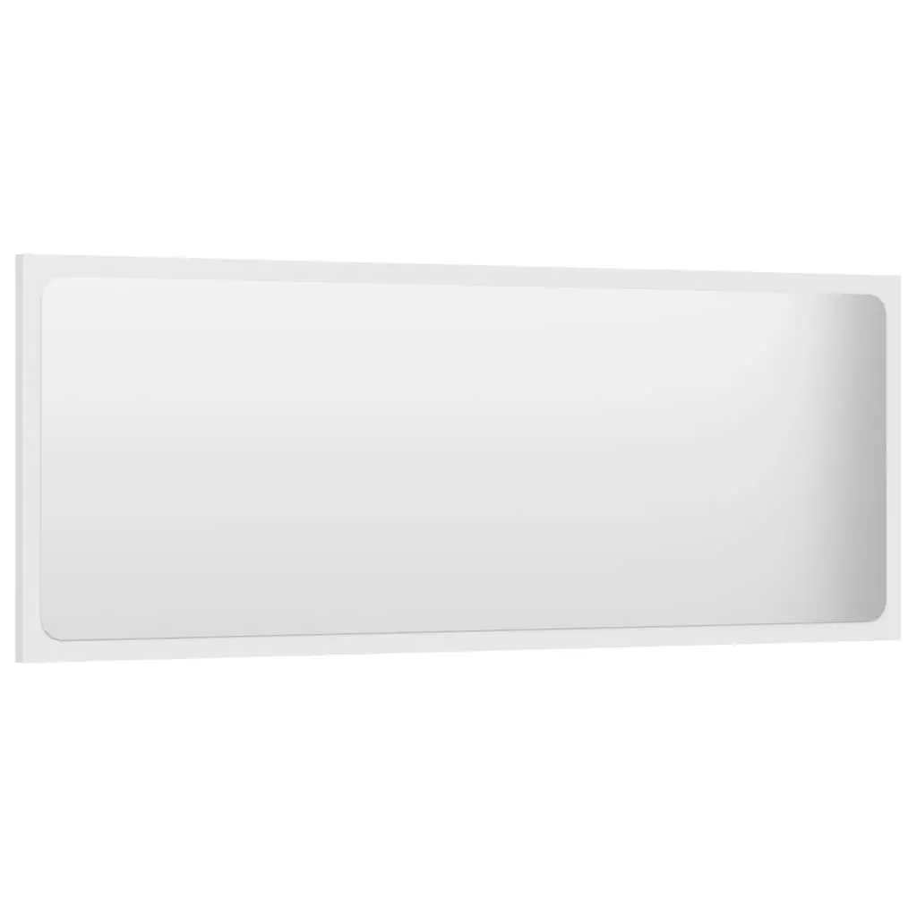 Bathroom Mirror White 100x1.5x37 cm Engineered Wood 804630