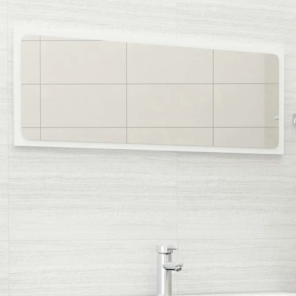 Bathroom Mirror White 100x1.5x37 cm Engineered Wood 804630