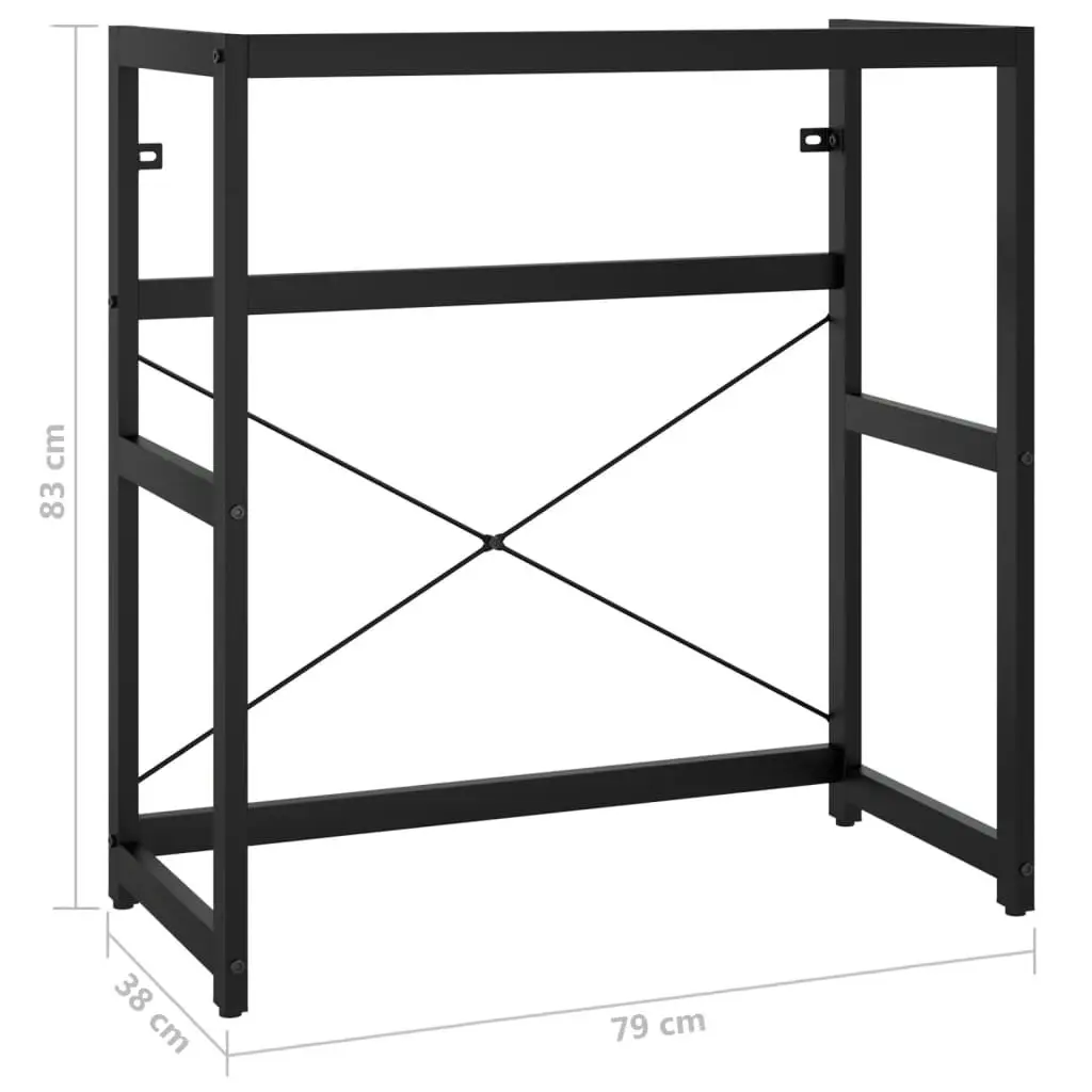 Bathroom Washbasin Frame Black 79x38x83 cm Iron 338501