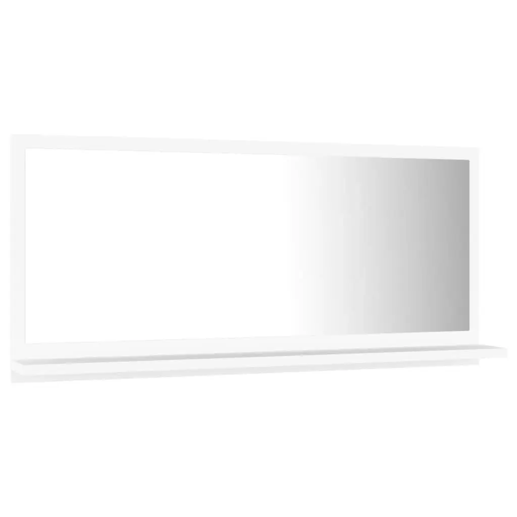 Bathroom Mirror White 80x10.5x37 cm Engineered Wood 804571