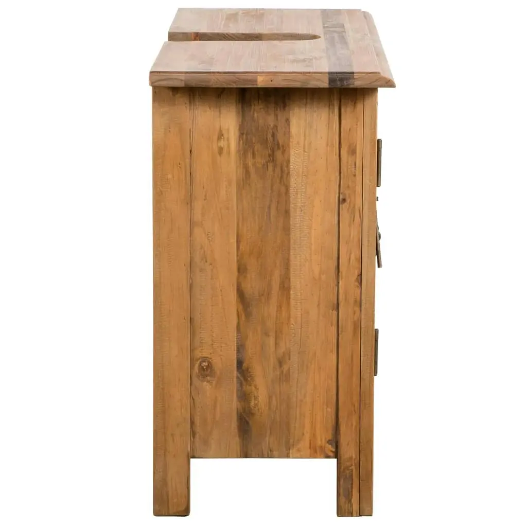 Bathroom Vanity Cabinet Solid Pinewood 70x32x63 cm 246035