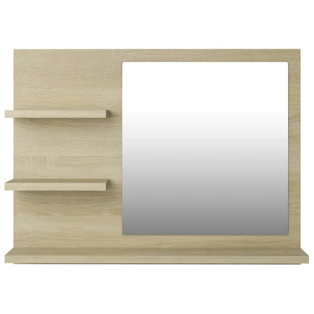 Bathroom Mirror Sonoma Oak 60x10.5x45 cm Engineered Wood 805009